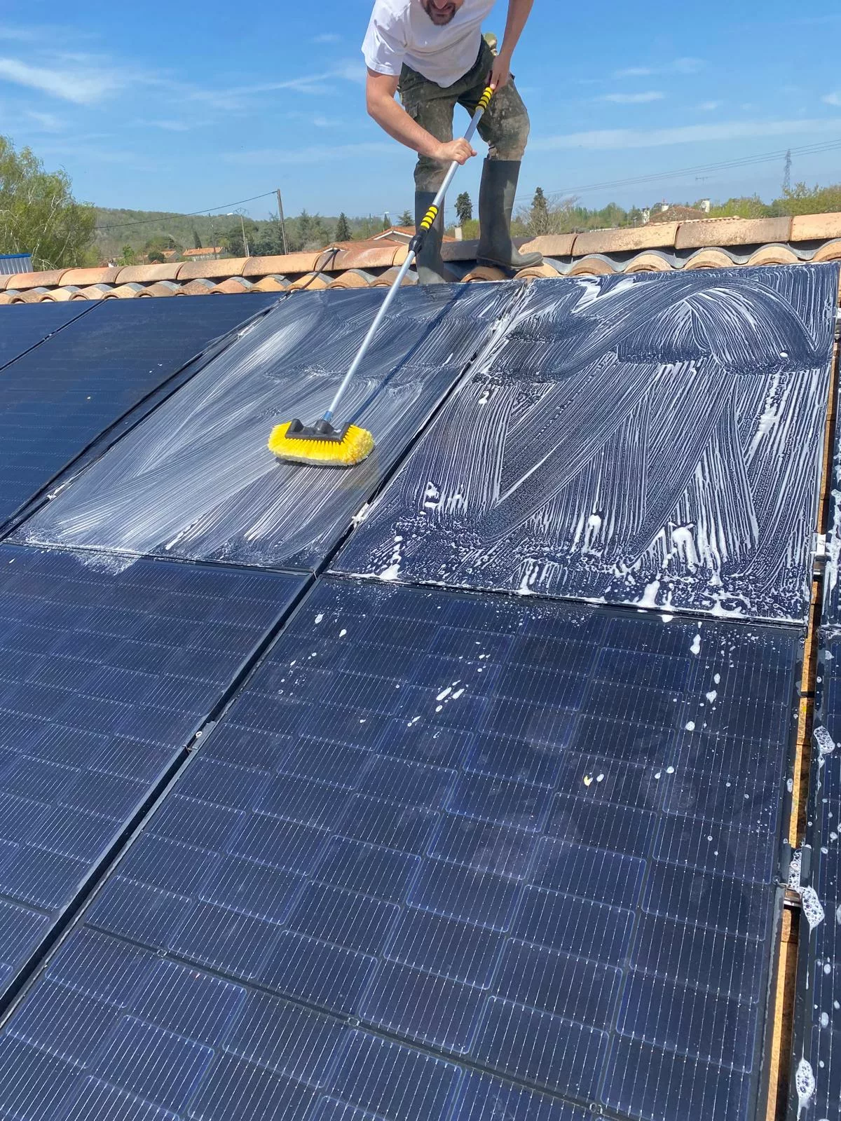Nettoyage panneau solaire