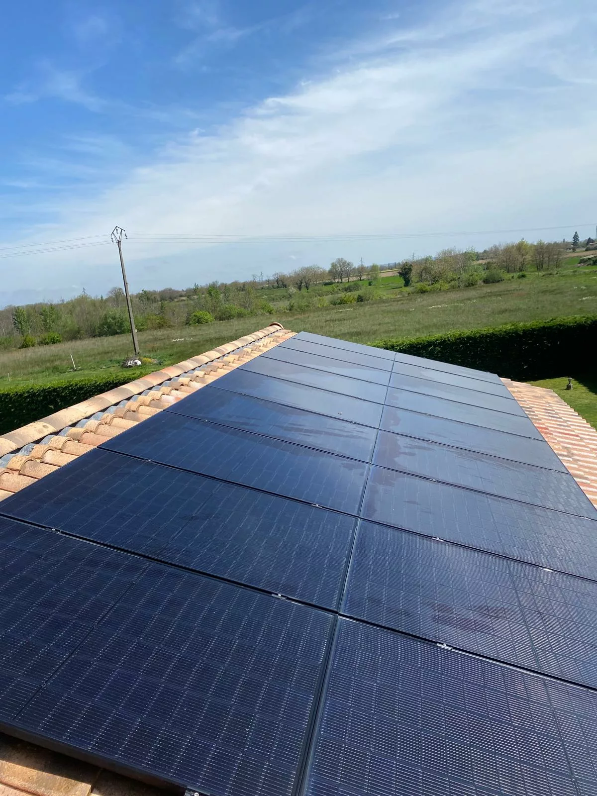 Panneaux solaires nettoyés