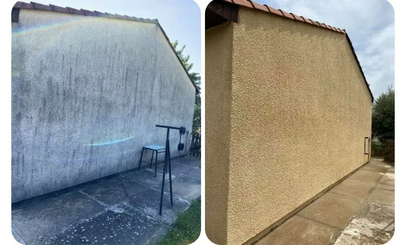 Nettoyage façade avant - après